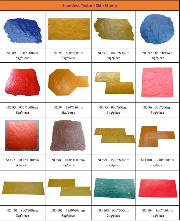 Concrete Stamp Mould Cement Floor Stamping Mat No.104 For Floor Concrete Stamp